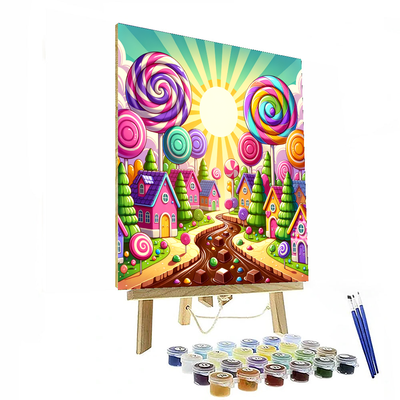 Whimsical Candyland Number Painting