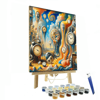 Surreal Dali Inspired Dreamscape Number Painting