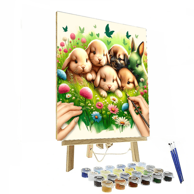 Gentle Baby Animals Painting Number Kit