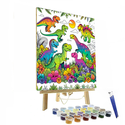 Playful Dino World Paint By Color