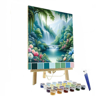 Enchanting Waterfall Serenity Paint By Numbers Art