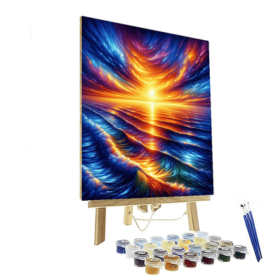 Dazzling Ocean Sunset Painting By Numbers Kit