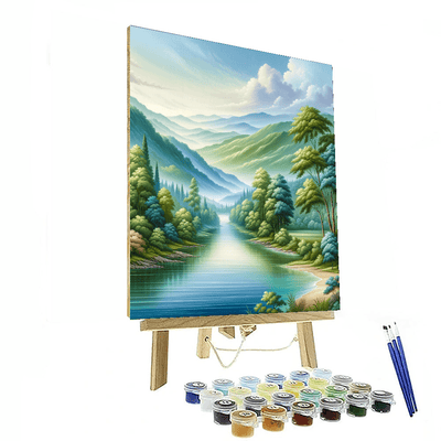 Peaceful River Valley Paint By Number