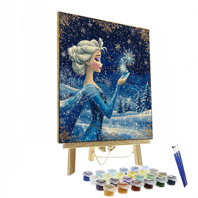 Frozen's Elsa Enchanted Snowflakes - Disney Inspired Number Painting