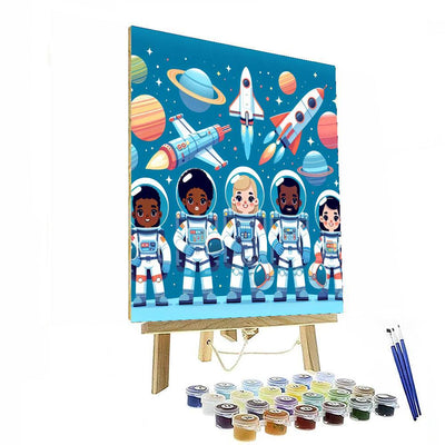 Galactic Rescue Mission Painting Number Kit