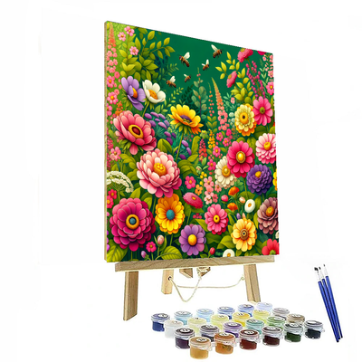 Sunny Spring Garden Painting Number Kit