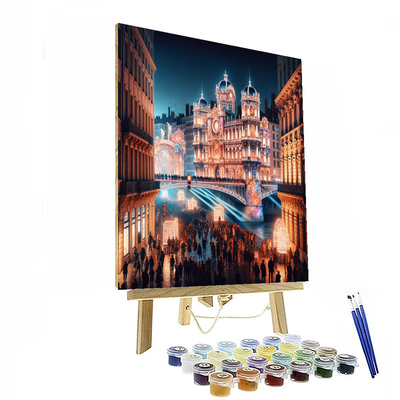 La Fête Des Lumières - Lyon, France Painting Number Kit