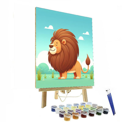 Lumbering Lion Painting By Numbers Kit