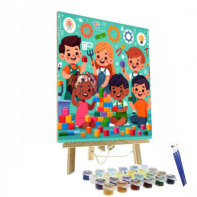 Busy Builders Painting By Numbers Kit