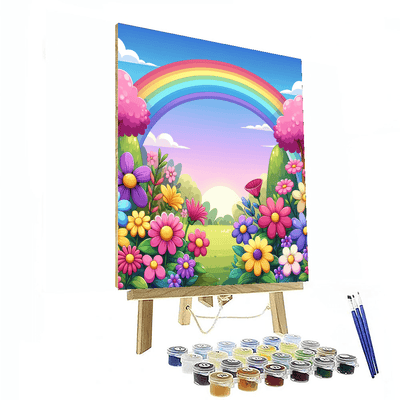 Brilliant Rainbow Garden DIY Paint By Numbers