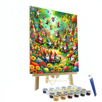 Fun Garden Gnomes Painting Number Kit