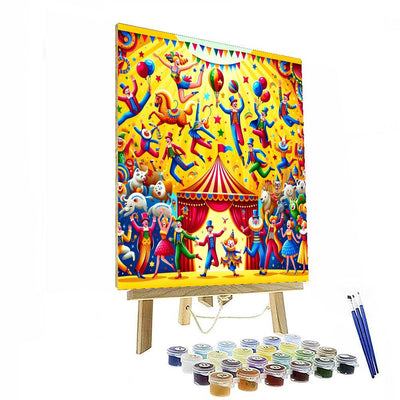 Vibrant Circus Fun DIY Paint By Numbers