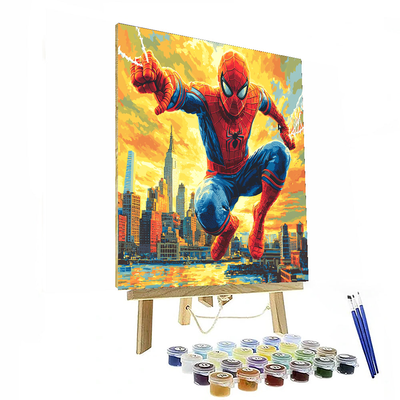 Tom Holland: Swinging Through Spider-man's Web Paint By Number