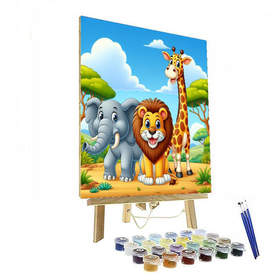 Safari Fun Paint By Numbers Art