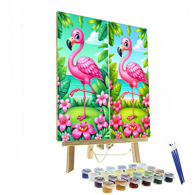 Charming Flamingo DIY Paint By Numbers