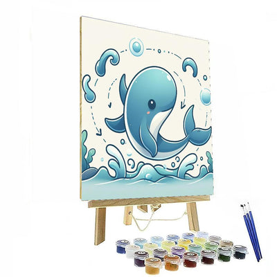 Whimsical Whale's Water Dance Paint By Number