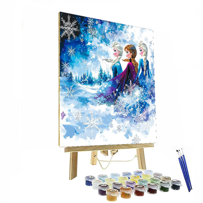 Elsa And Anna's Magical Winter - Disney Inspired Numbered Painting Kits