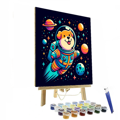 Space Explorer Dog Paint By Color