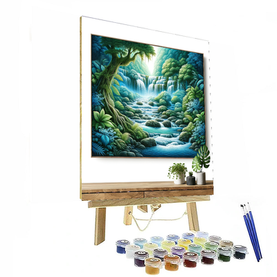 Glistening Waterfalls Painting Number Kit