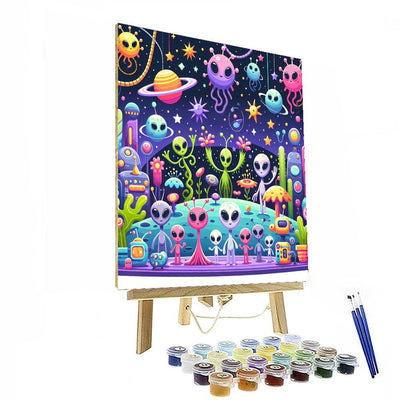 Adventurous Alien Friends Painting By Numbers Kit