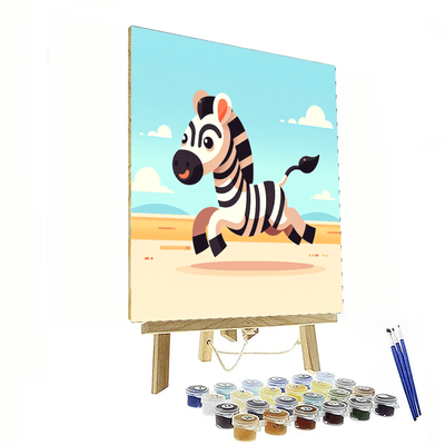 Zesty Zebra Number Painting