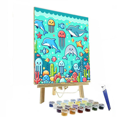 Ocean Journey With Sea Friends Paint By Numbers Art