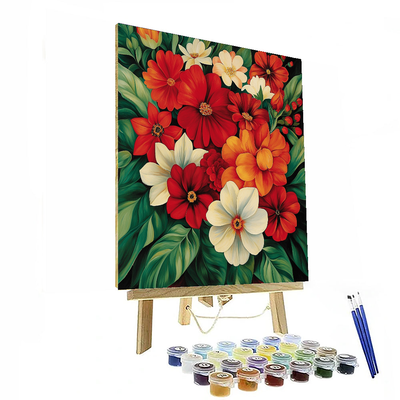 Georgia O'Keeffe Inspired Vibrant Flora  Paint By Numbers Art