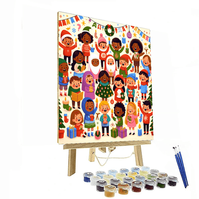 Happy Holiday Celebration Painting By Numbers Kit