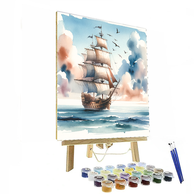 Pirate Ship Voyage Paint By Numbers