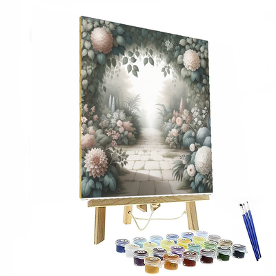 Blissful Garden Pathway Number Painting