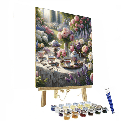 Vintage Garden Tea Party Painting By Numbers Kit