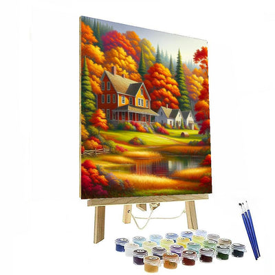 Rural Autumn Scene Painting By Numbers Kit