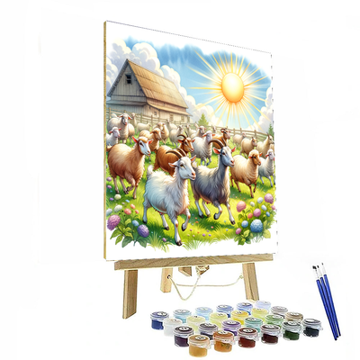 Frolicking Farm Animals Paint By Numbers