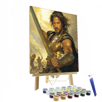 Brad Pitt: The Trailblazing Tapestry Of Troy Painting Number Kit