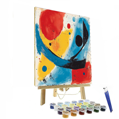 Joan Miró Inspired Energetic Abstraction  Paint By Numbers Art