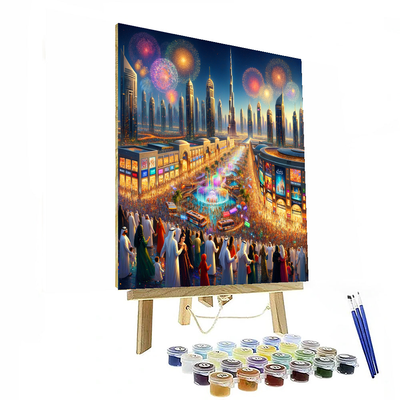 Dubai Shopping Festival - Dubai Painting By Numbers Kit