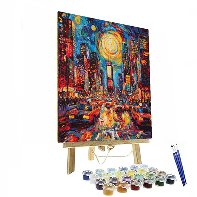 Edvard Munch Inspired Urban Dreamscape  Painting By Numbers Kit