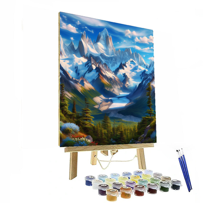 Dreamy Mountain Landscape Paint By Color