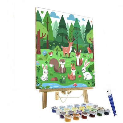 Whimsical Forest Wonders Painting Number Kit