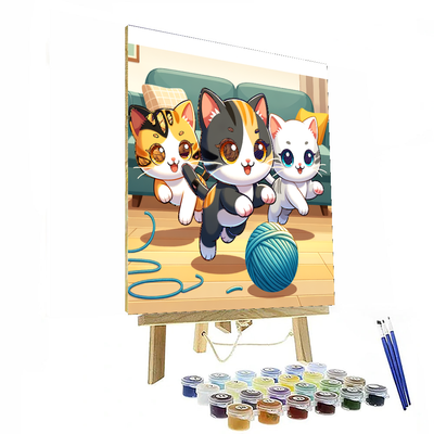 Joyful Kittens Painting By Numbers Kit