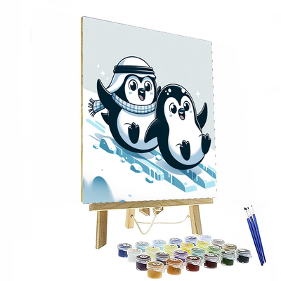 Comical Penguins Painting By Numbers Kit