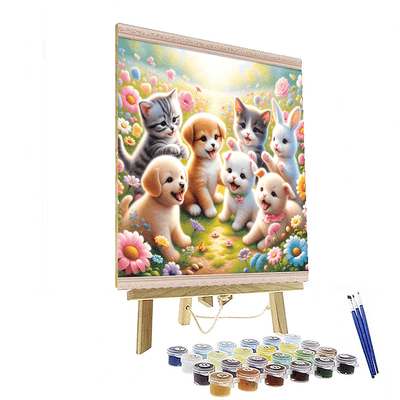 Playful Baby Animals Paint By Number