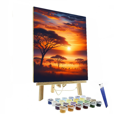 Serengeti Sunset Glow DIY Paint By Numbers