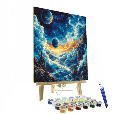 Salvador Dali Inspired Celestial Planetarium  Paint By Color