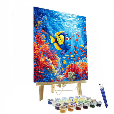 Dory's Ocean Expedition - Disney Inspired Paint By Numbers Art