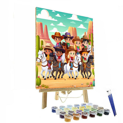 Wild West Cowboy Quest Paint By Numbers Art