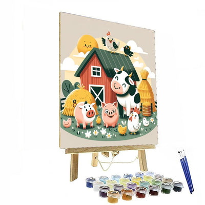 Friendly Farmyard Companions DIY Paint By Numbers