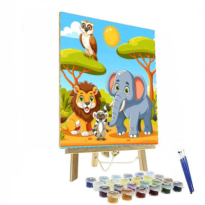 Safari Adventure With Wild Animals DIY Paint By Numbers