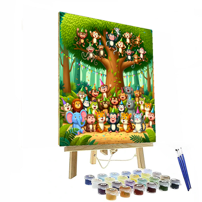 Wild Jungle Party Painting By Numbers Kit