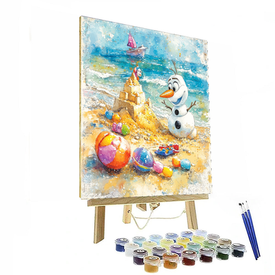 Olaf's Beach Day - Disney Inspired Paint By Color